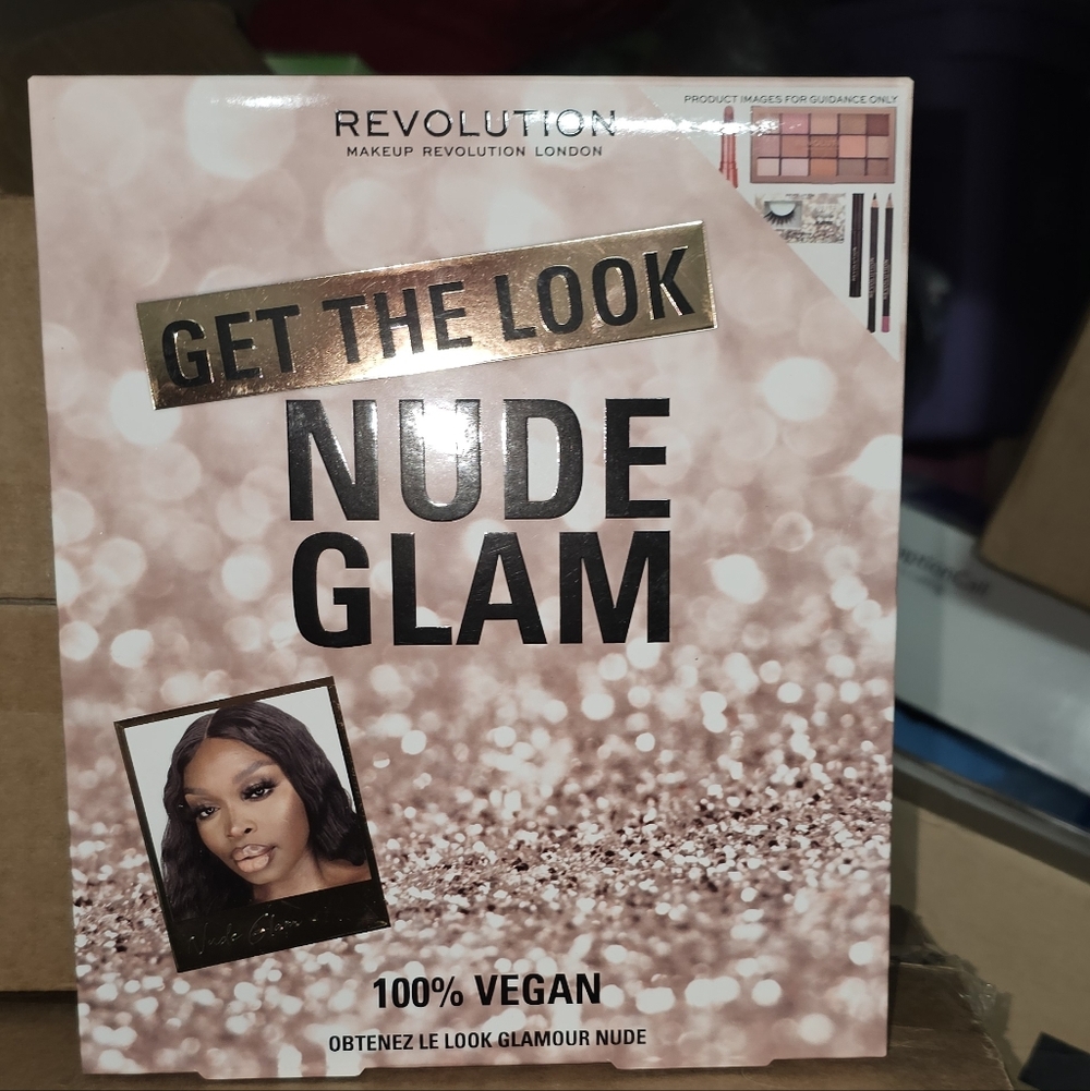 NIB REVOLUTION NUDE GLAM MAKE KIT 5PC